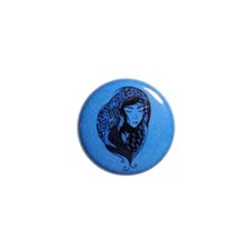 Pretty Bohemian Gypsy Fridge Magnet Woman With Head Scarf Beautiful 1" M46-32