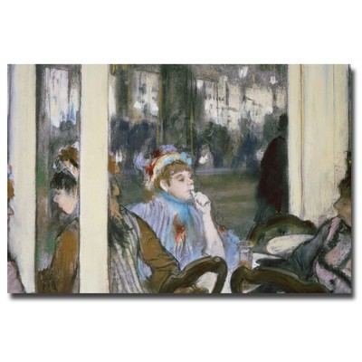 Edgar Degas Women on a Café Terrace 1877 Canvas Art, 22 by 32-Inch