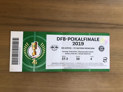 Collectors Used Ticket Cup Final 2019 RB Leipzig v FC Bayern Munich FCB
