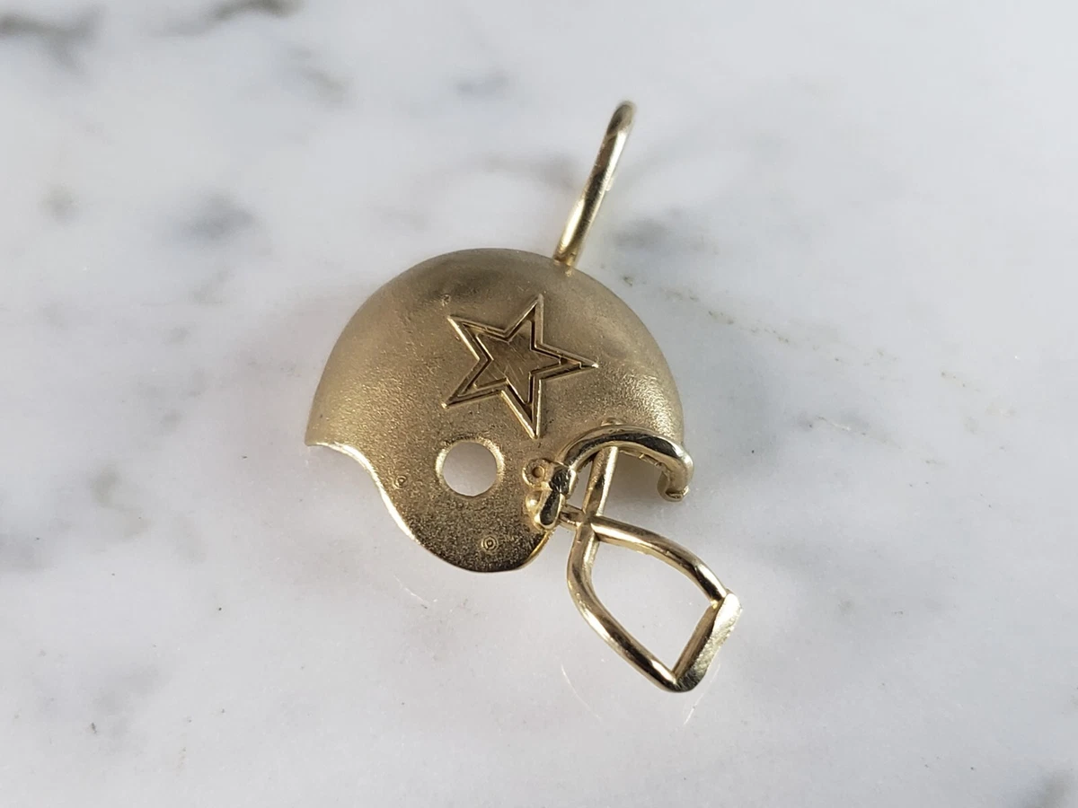 Mens 14K Gold Dallas Cowboys Football Pendant Michael Anthony 2.3g