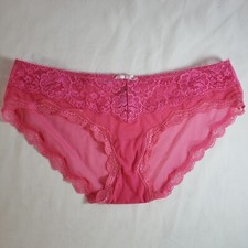 Victoria's Secret Dream Angels Bikini Small Pink Sheer Floral Mesh