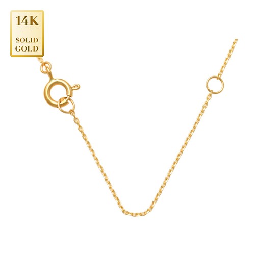 14K Solid Gold Solitaire Diamond Necklace Natural Genuine Brilliant Cut Diamond - Picture 13 of 13