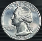 1964~P 25 CENT PROOF DDO/R HI-GRAD 90 % SILVER