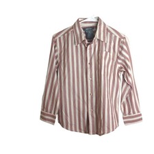 NWT 100 Cotton Striped Button Down Blouse Women's Small