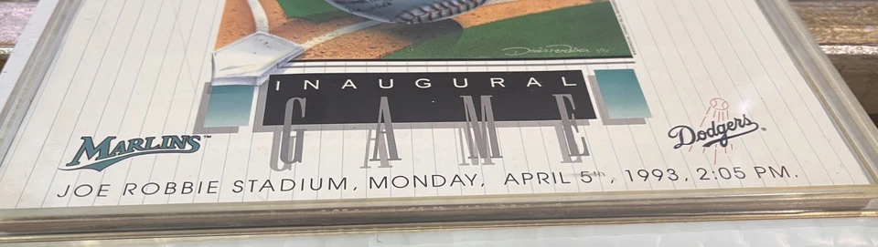 1993 Opening Day Inaugural Game Miami Marlins vs. LA Dodgers Program - Unscored - Image 2 of 4