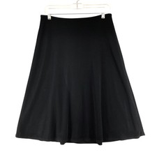 T Tadashi Shoji Womens Size M Skirt A Line Fully Lined Rear Zip Black USA Made