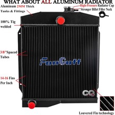 3 Row Radiator For 1955-1973 Willysjeep Cj5cj6 Wf-head 134 4cyl Mt New