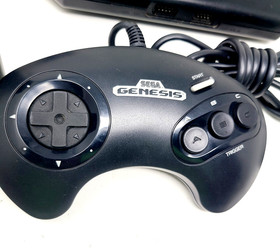 Sega Genesis Model 2 Game Console Black, MK-1631 (3) Games Tested Good No Cables