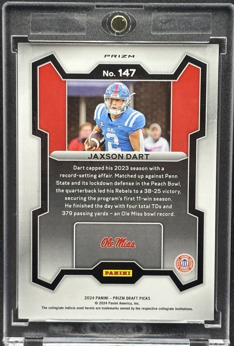 Jaxson Dart RARE ROOKIE RED ICE REFRACTOR INVESTMENT CARD SSP