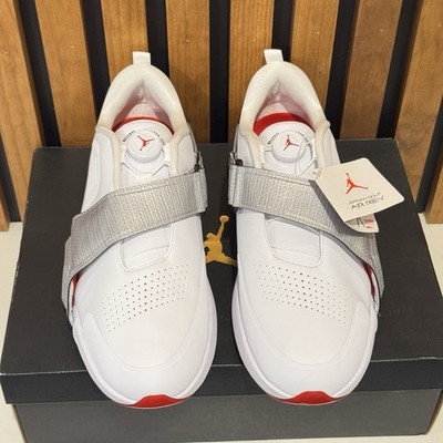 Jordan Air Rev Golf Shoes White Metallic Silver Red FV6338-100 Mens Size 14 s-l400.jpg main image 2