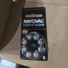 Rayovac Size 312 Zinc-Air Hearing Aid Batteries 1.45V 8 Pack Exp Mar 2026