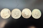 Lot of 4 Kennedy Half Dollar 1967-1969 Silver Coins