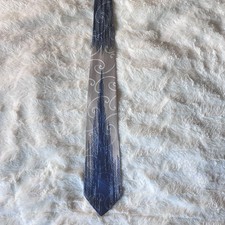 Vtg Circa 1940s-50s Cutter Cravat Original Abstract Chrysler Building Design Tie