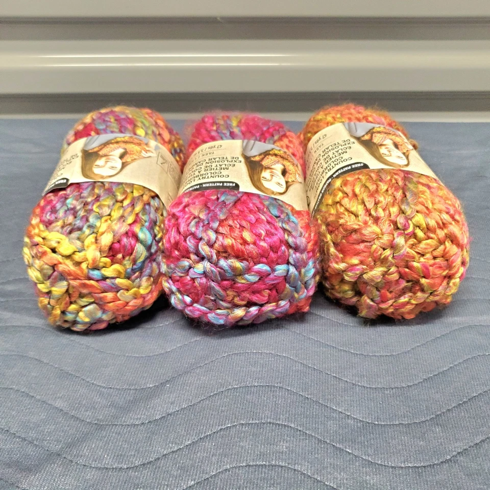 Lote de 3 hilos Loops & Threads Country Loom Colorburst - Rainbow Skies 29003 NUEVO Foto 3 de 4