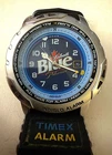 Vintage Timex Indiglo Alarm Watch Labatt Blue Pilsener FOR PARTS REPAIR Bezel