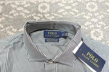 Polo Ralph Lauren Men's Classic Fit Button Up Shirt - 15.5 32/33 - Black / White