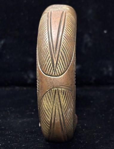 Antico Bracciale Tribale Coppia Bronzo Zanna Grande XIX Secolo Gabon Bello! - Foto 6 di 13