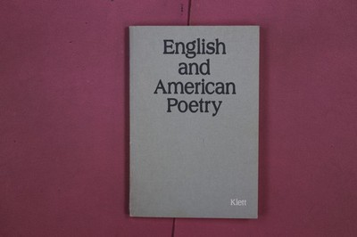 332022 ENGLISH AND AMERICAN POETRY Ernst Klett