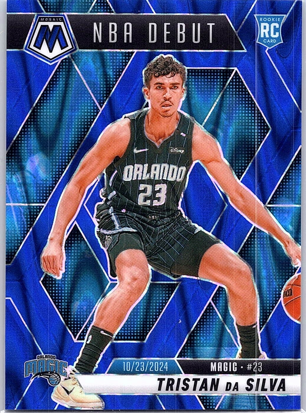 2024-25 Panini Mosaic Tristan Da Silva #266 NBA Debut Blue Seismic Prizm /149 RC