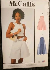 McCalls M8511 Shorts Culottes  Wide-Legged Pants R5 (14-22) UNCUT Pattern FF