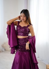LEHENGA SKIRT INDIAN BOLLYWOOD WEDDING PARTY PAKISTANI WEAR READYMADE