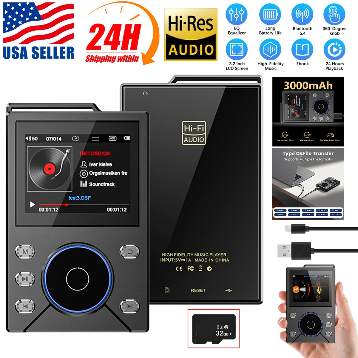Lossless Dsd High Resolution Digital Music Audio 32gb
