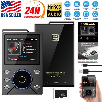 Bluetooth HiFi MP3 Player Lossless DSD High Resolution Digital Music Audio 32GB