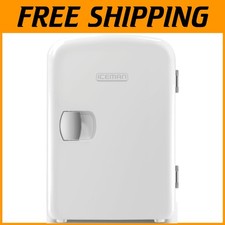 Portable White Fridge - 4L Capacity, Cooling/Warming