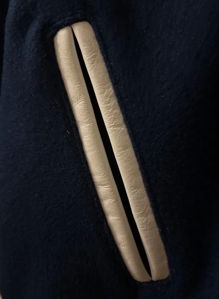 Vintage Pepsi Varsity Style Wool Jacket With Leather Trim XL Fully Lined - Image 3 of 4