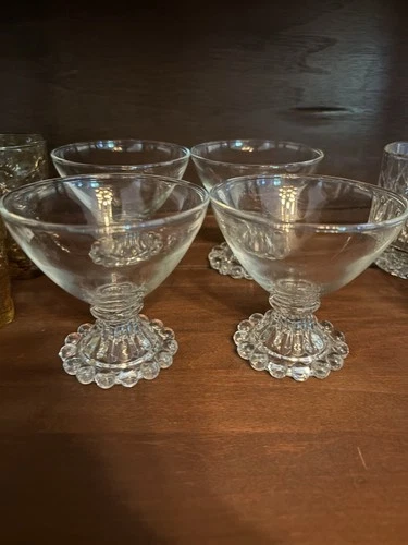 Vintage Anchor Hocking Boopie Glass Sherbet Dishes Or Dessert Bowls Set of 2