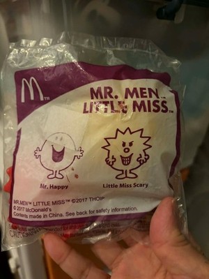 mr happy little miss scary  2017   mcdonald happy meal toy unopen