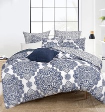 Queen Boho Paisley Duvet Cover Set - Soft Microfiber 3-Piece Bedding, Queen Size