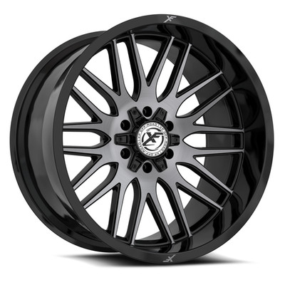 17'' XF Off-Road XF-240 Gloss Black & Brushed DDT 17x9 Wheel 5x5 5x5.5 0mm Rim