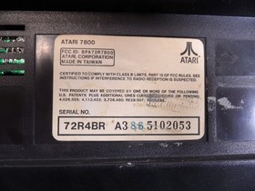 Atari 7800 Console Pro-System Composite AV and Power Mod w/ Controller  Tested