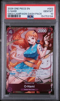 2026 ONE PIECE HEROINES CAMPAIGN DASH PACK #002 O-NAMI PSA 10 | eBay