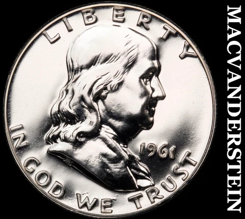 1961 Silver Franklin Half Dollar - Choice Gem Proof  Lustrous  No Reserve  #i141