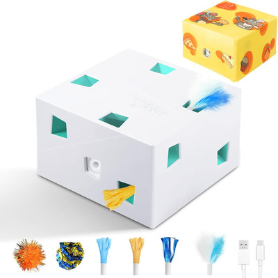Automatic Migibox plus Cat Toys 3 N1 Interactive Pounce Mystery under Popskin 12