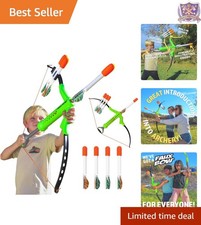 Kids Bow and Arrow Set Plastic Foam Impact Tip Outdoor Toy for Boys Girls