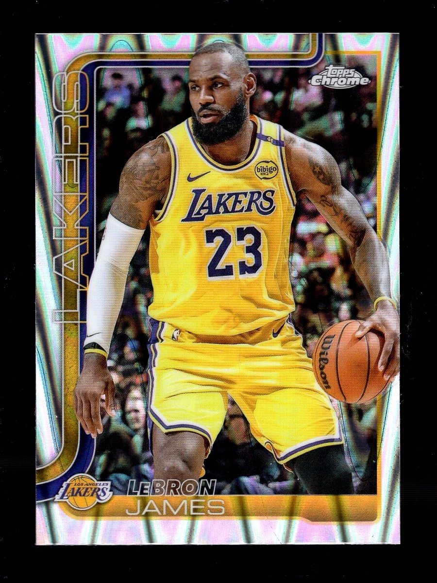 2025-26 TOPPS CHROME RAYWAVE REFRACTOR #127 LeBRON JAMES LAKERS