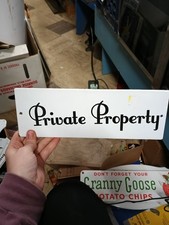 Porcelain Private Property Sign