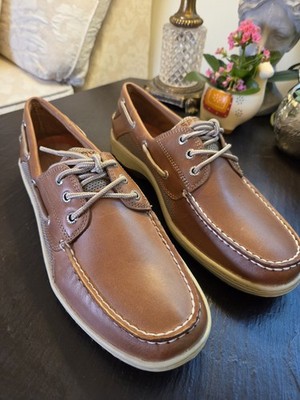 Sperry Mens Top-Sider Billfish 3-Eye Leather Boat Shoe Dark Tan Sz 11M NEW! $110