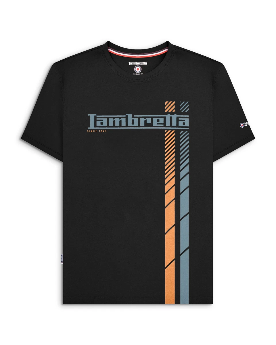 Lambretta Mens Retro Scooter Print T-Shirt - White in Nigeria