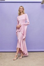 NWT NIP Solace London Tana Long Dress Rose 4US/8UK 700 In Original Packaging