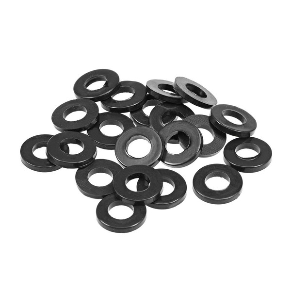 20 StüCk Gummi Unterlegscheiben Flache Unterlegscheiben Schwarz 16Mm Ad 8Mm Id 2-image