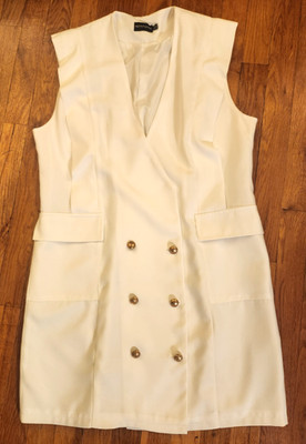 Pretty Little Things Sleeveless Whisper Tuxedo Mini Dress w/Belt Size 10