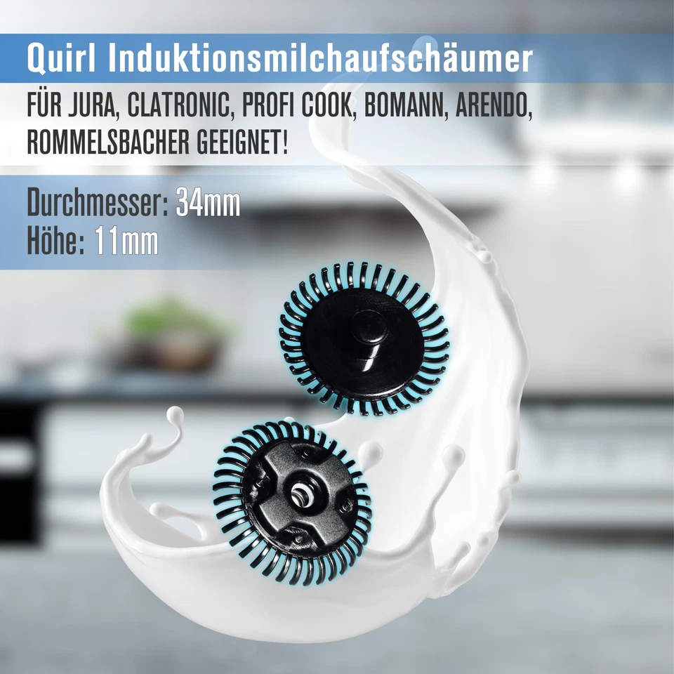 Quirl 39179 Set of 3 Clatronic Compatible Induction Milk Foamers... - Image 2 of 4