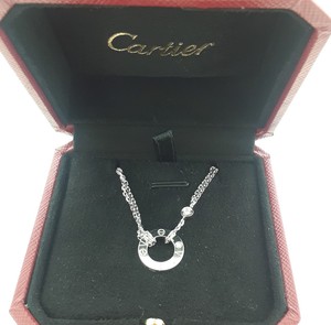 Cartier 2 Diamond Love Necklace Hot 