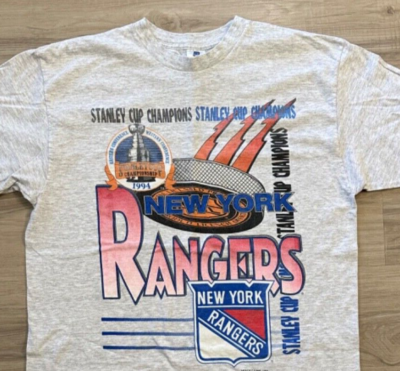 1994 New York Rangers Tシャツ XL Vintage New York Rangers 1994 Men's XL T-Shirt Stanley Cup Champs