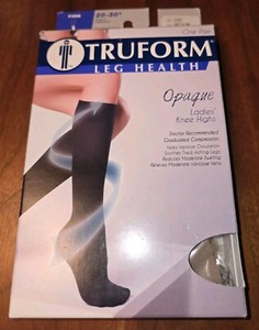 Truform Leg Health Ladies Compression Socks Medium 20-30mmHg FIRM BEIGE 