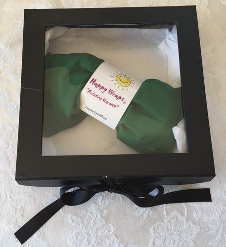Relaxing, soothing luxury EYE PILLOW by Happy Wraps with Display gift box
